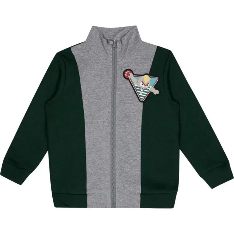 Veste à fermeture éclair verte pour garçons