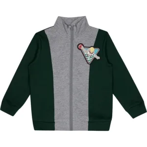 Veste à fermeture éclair verte pour garçons