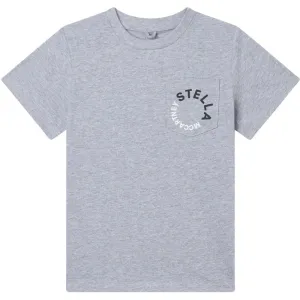 T-shirt pour garçons avec logo gris en cercle