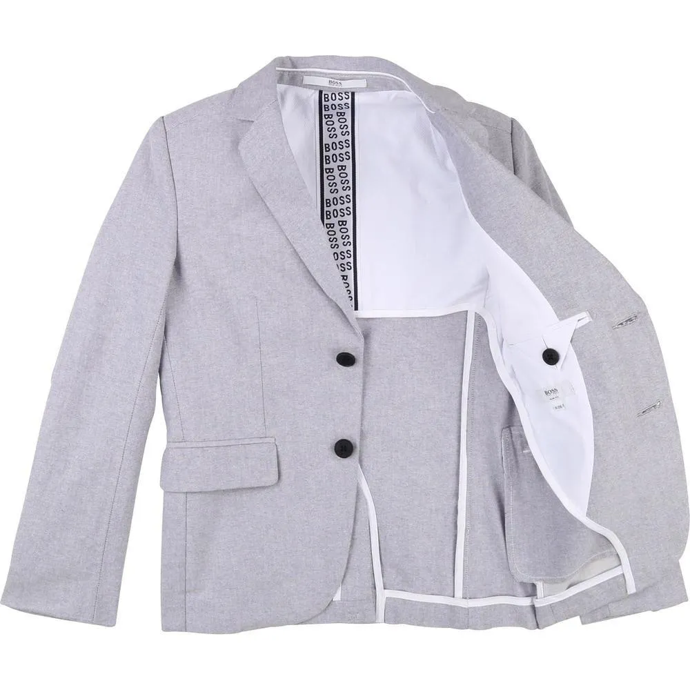 Veste de costume en coton gris pour garçons