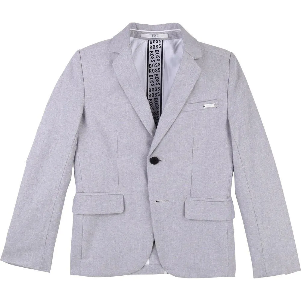 Veste de costume en coton gris pour garçons