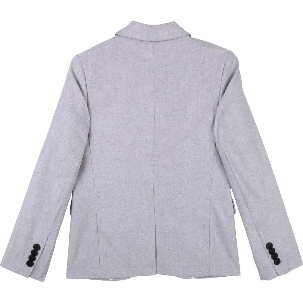 Veste de costume en coton gris pour garçons