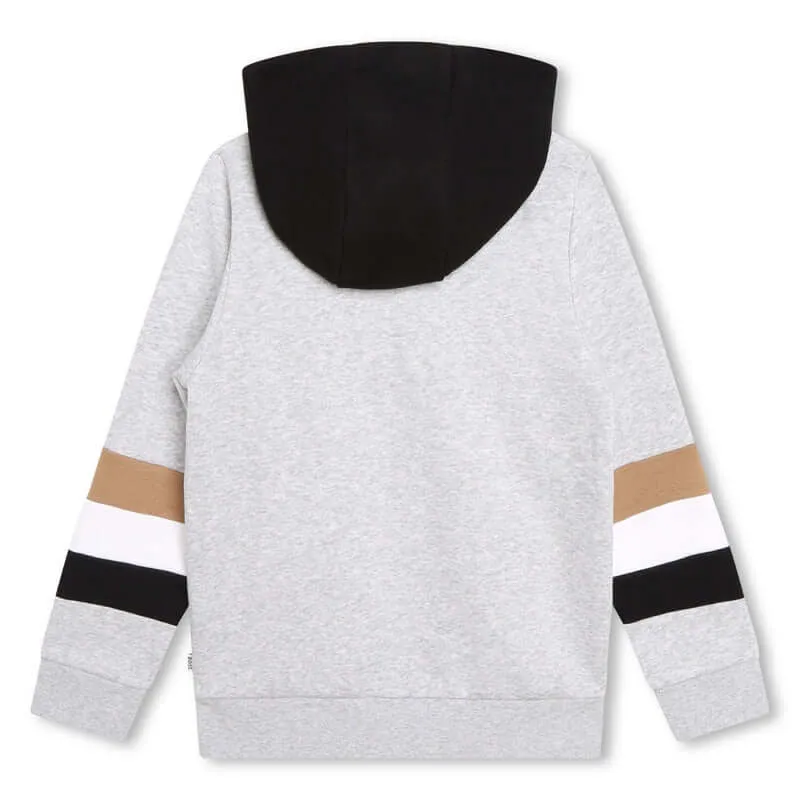 Cardigan à capuche gris pour garçons