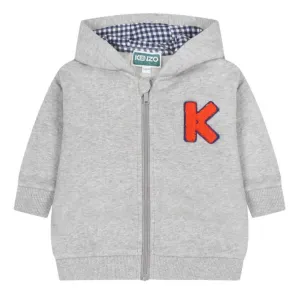 Cardigan à capuche gris pour garçons
