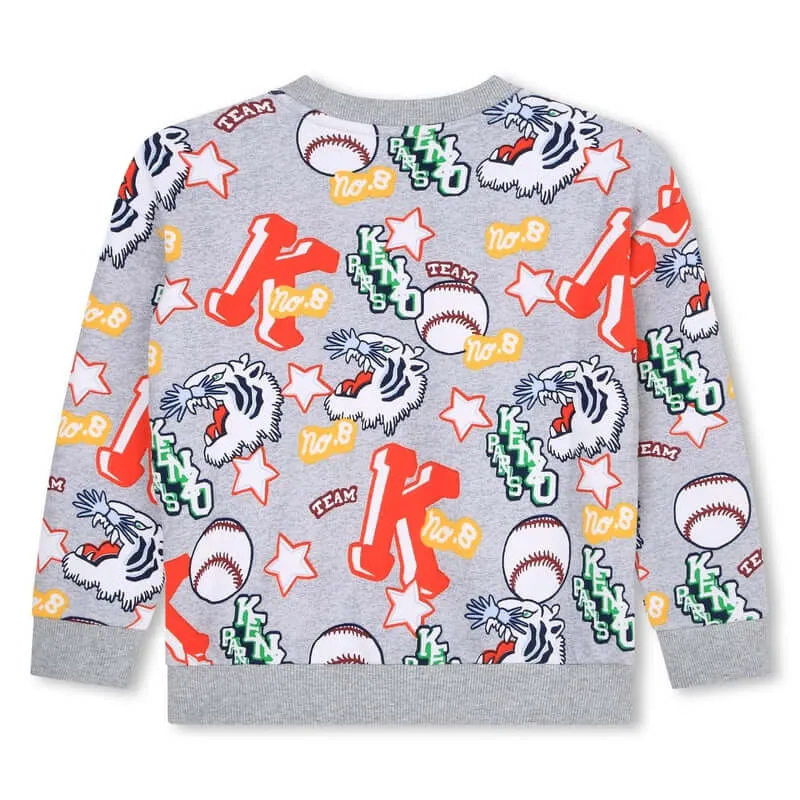Pull gris 'KENZO CLUB D1' pour garçons