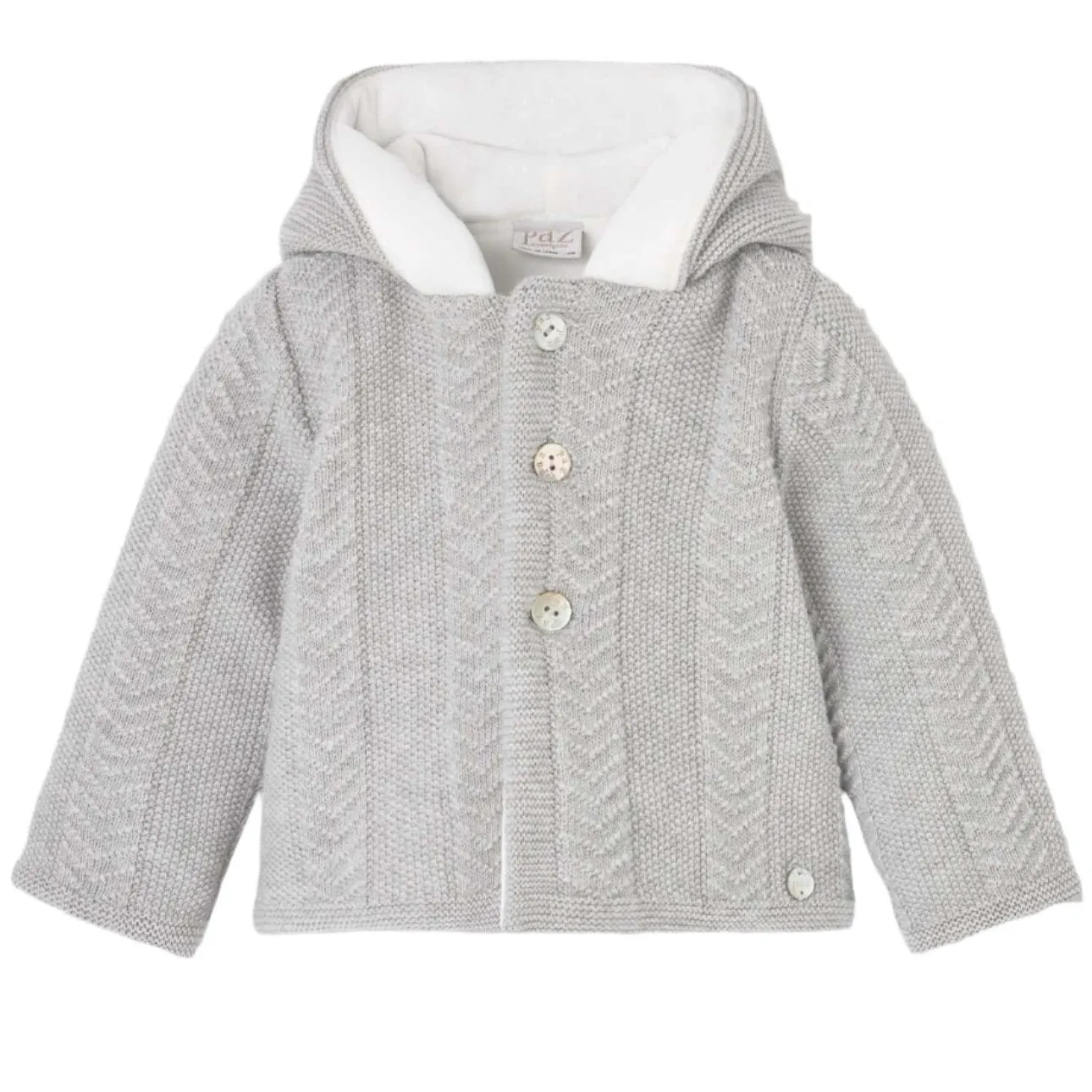 Veste tricotée grise pour garçons