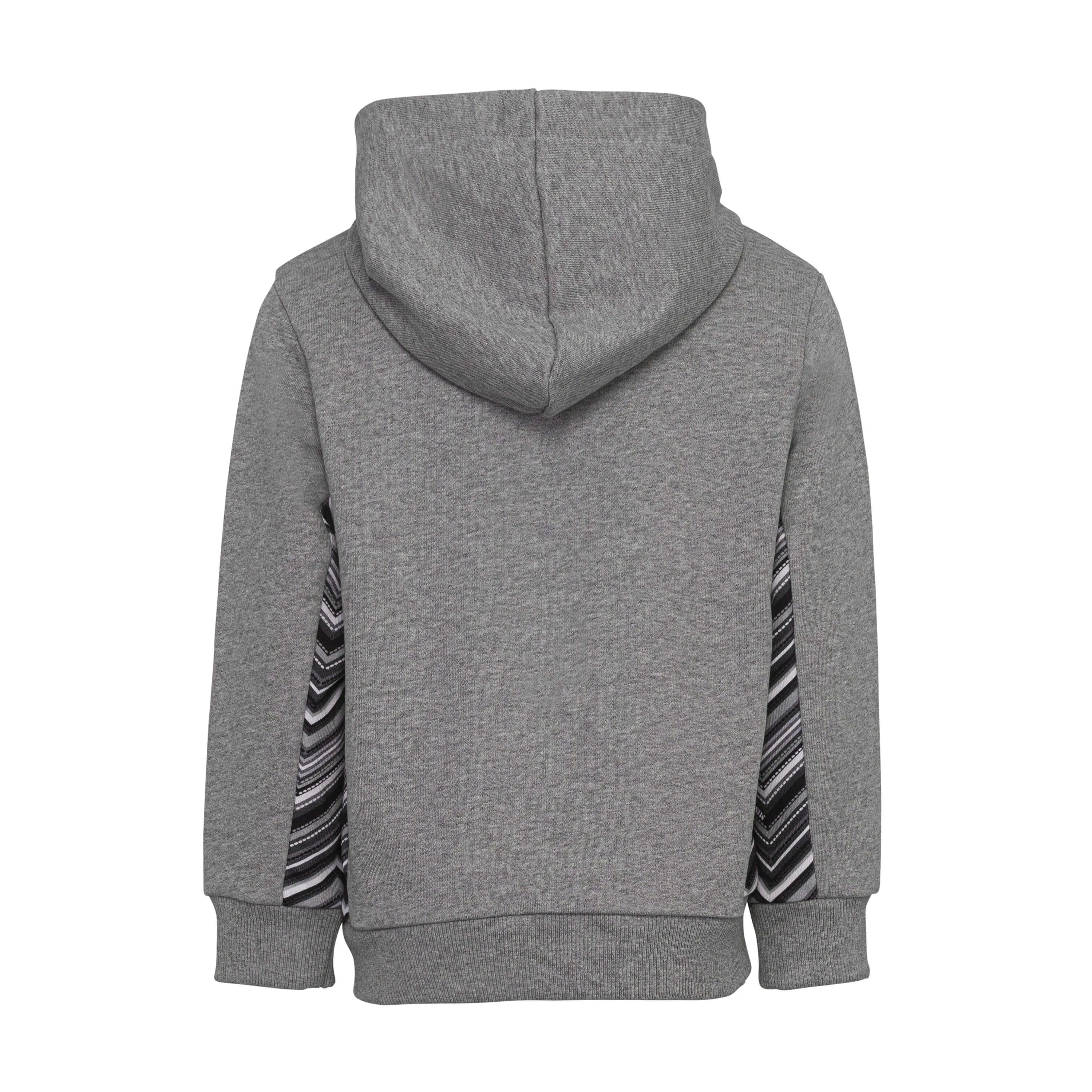 Pull à capuche gris avec logo pour garçons