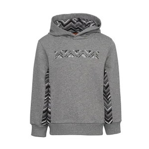 Pull à capuche gris avec logo pour garçons