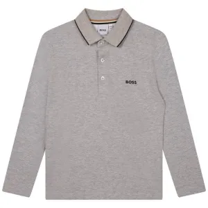 Polo à manches longues gris pour garçons