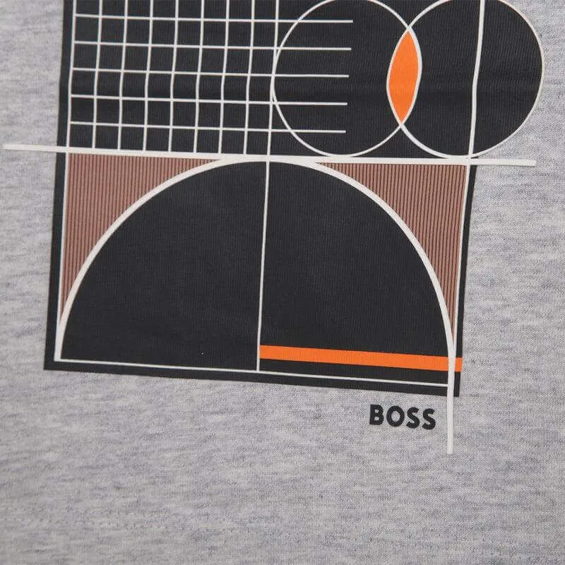 T-shirt imprimé à manches courtes gris pour garçons