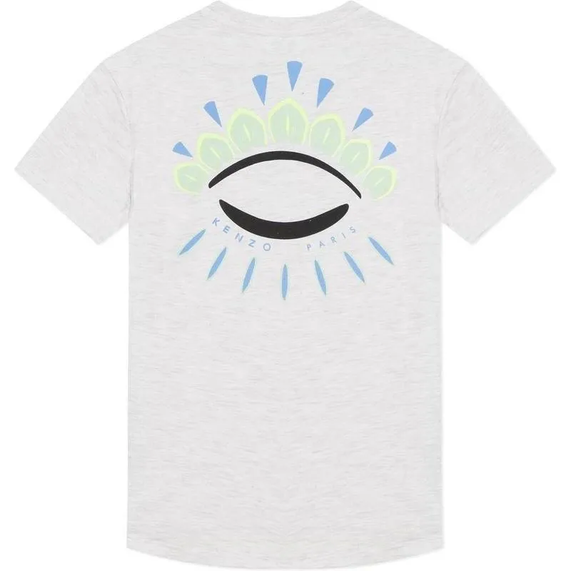T-shirt gris pour garçons avec icône œil emblématique