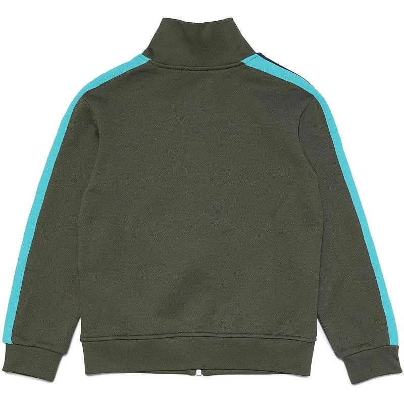 Pull à capuche zipé kaki pour garçons