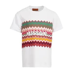 T-shirt à zigzag marron pour garçons
