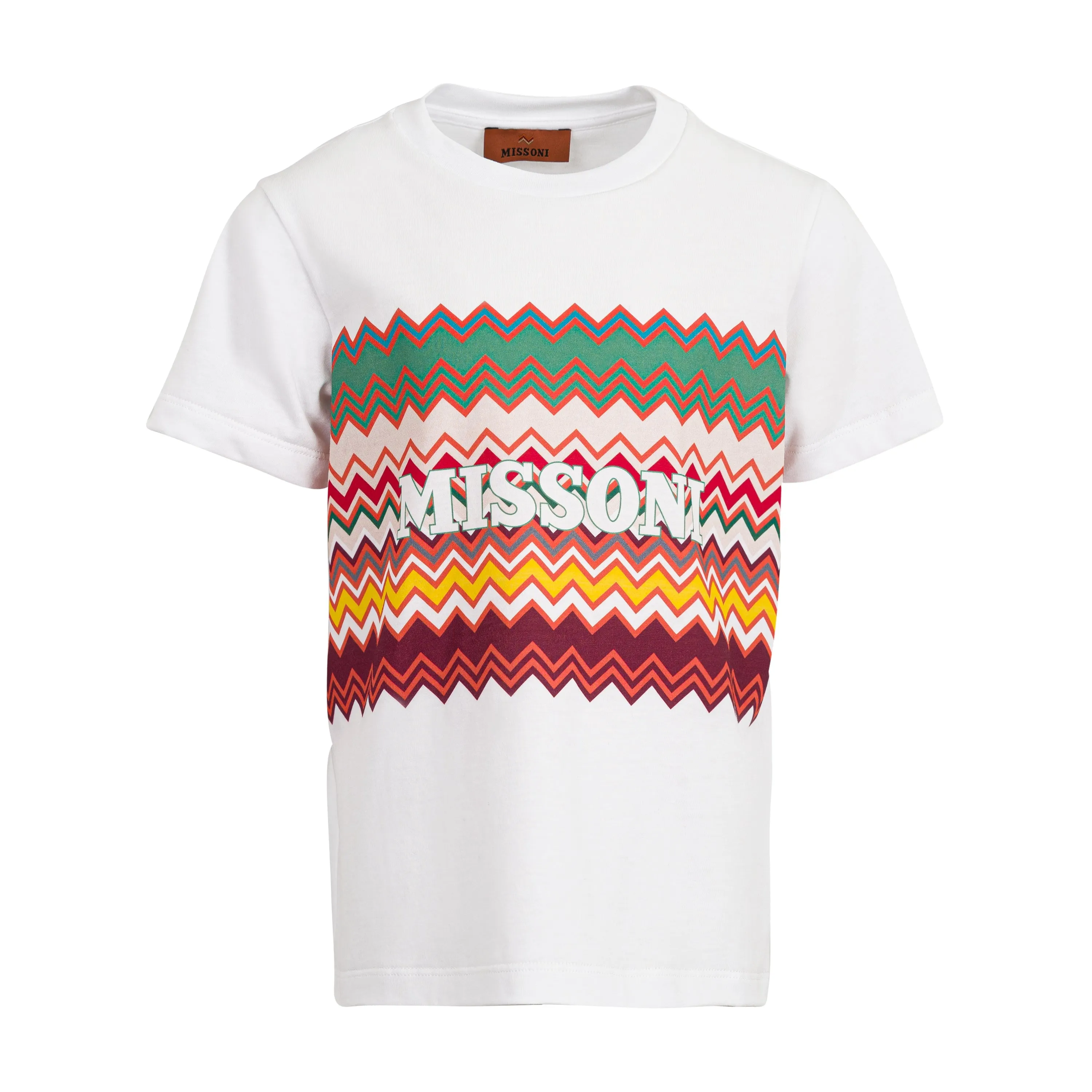T-shirt à zigzag marron pour garçons