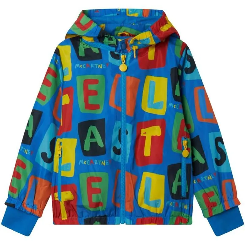 Veste à blocs de lettres multicolores pour garçons