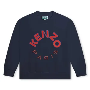Sweat-shirt à logo Kenzo Paris bleu marine pour garçons