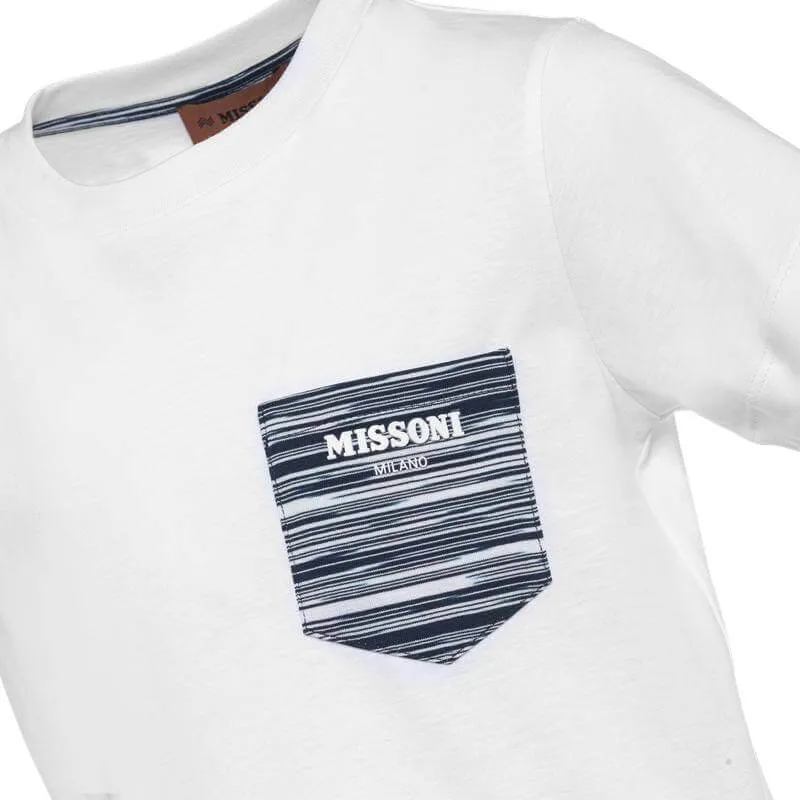T-shirt à poche logo marine pour garçons