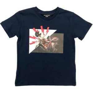 T-shirt graphique moto marine pour garçons