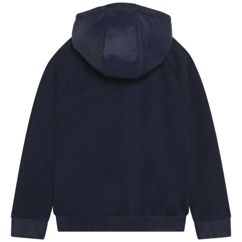 Pull-over à capuche marine pour garçons