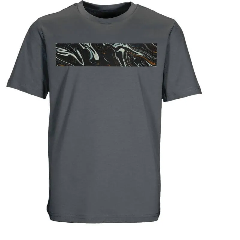 T-shirt à barre noire huilé pour garçons