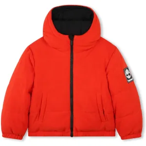 Manteau doudoune réversible garçon Rouge/Noir