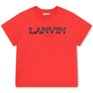 T-shirt pour garçons avec logo rouge coloré