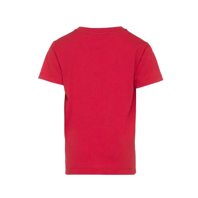 T-shirt en coton rouge pour garçons avec logo