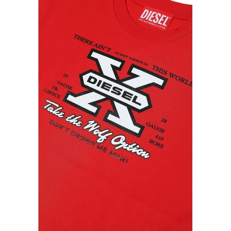 T-shirt Diesel X Rouge pour Garçons