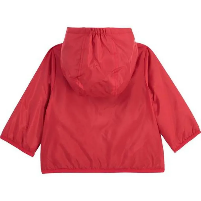 Veste de pluie à capuche rouge pour garçons