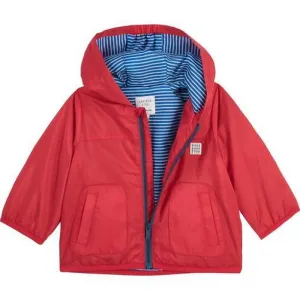 Veste de pluie à capuche rouge pour garçons