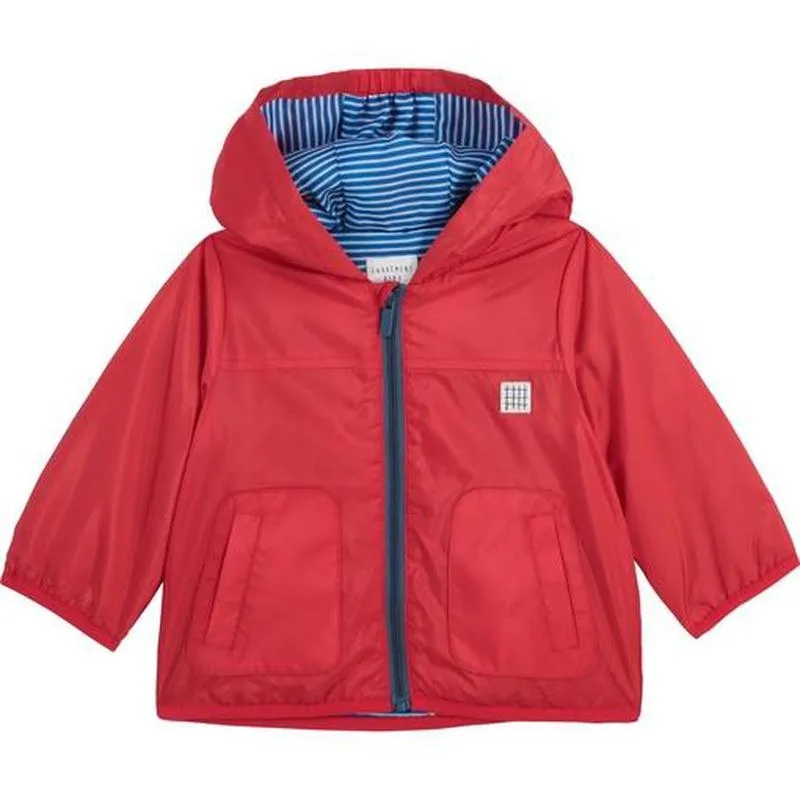 Veste de pluie à capuche rouge pour garçons