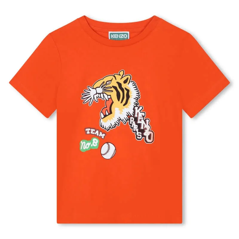 T-shirt à manches courtes 'KENZO CLUB D1' Rouge pour Garçons