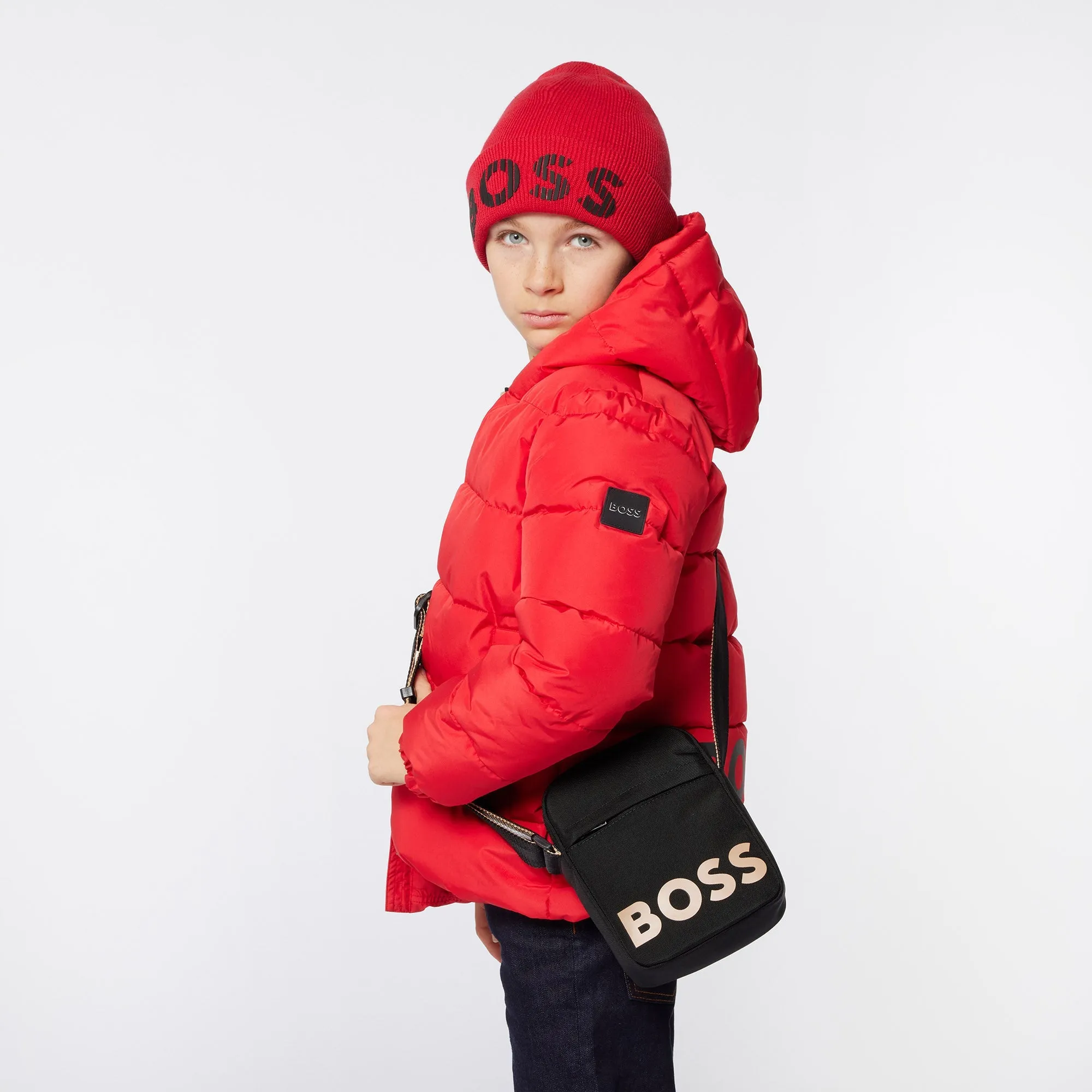 Veste matelassée rouge pour garçons