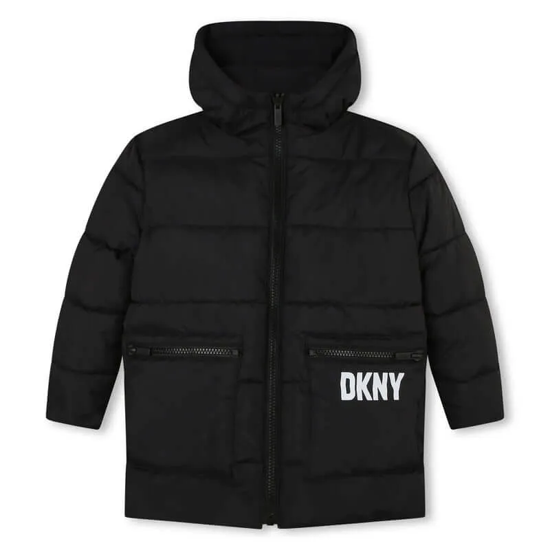 Parka réversible noir pour garçons