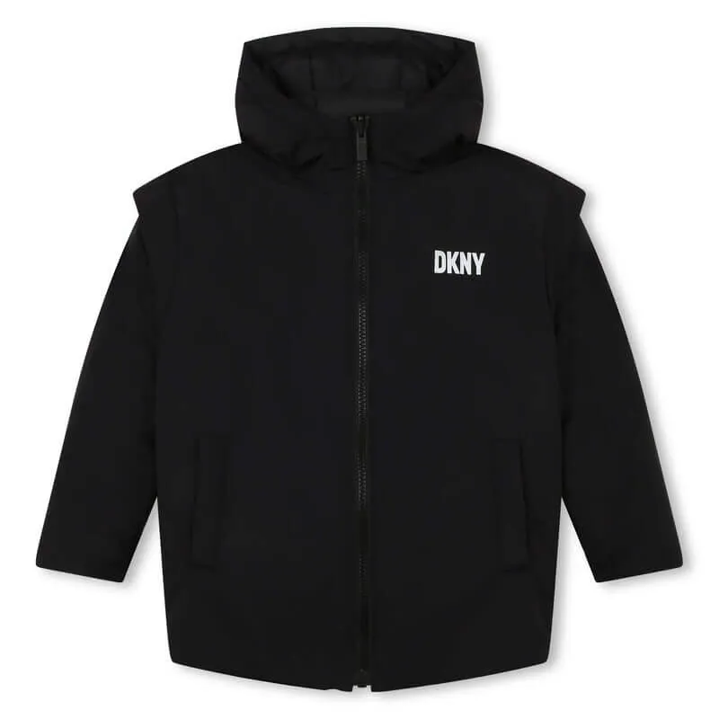 Parka réversible noir pour garçons