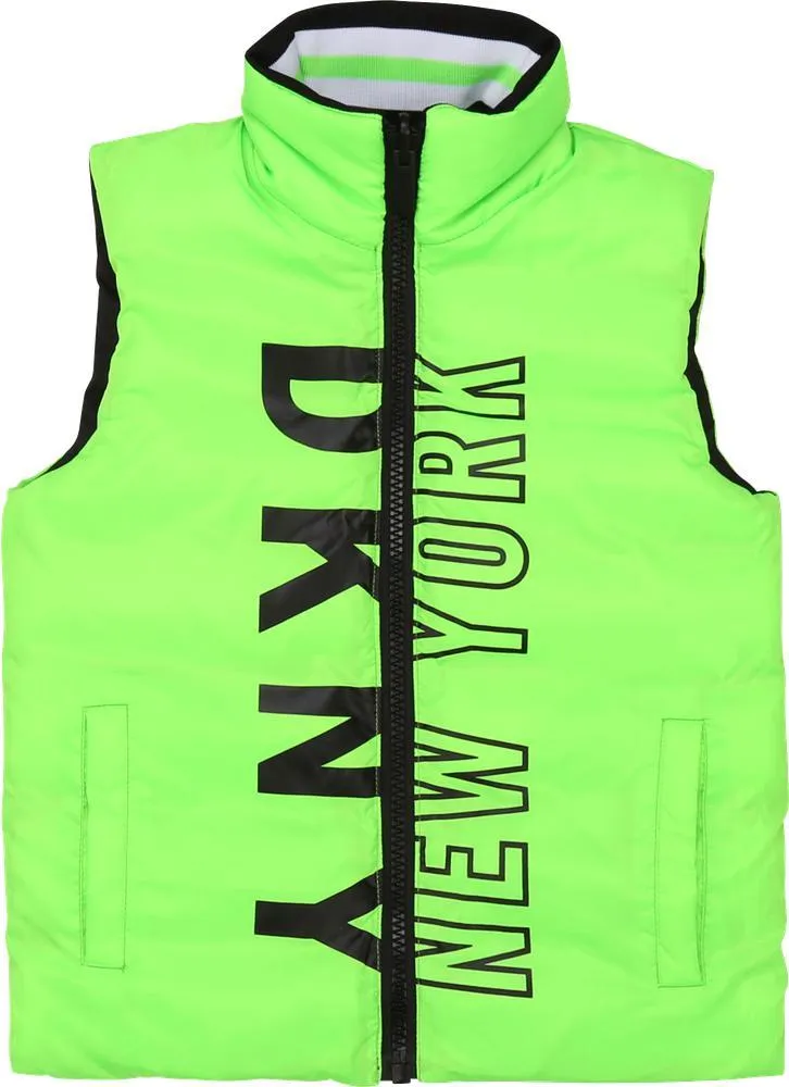 Gilet réversible vert et noir pour garçons
