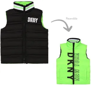 Gilet réversible vert et noir pour garçons