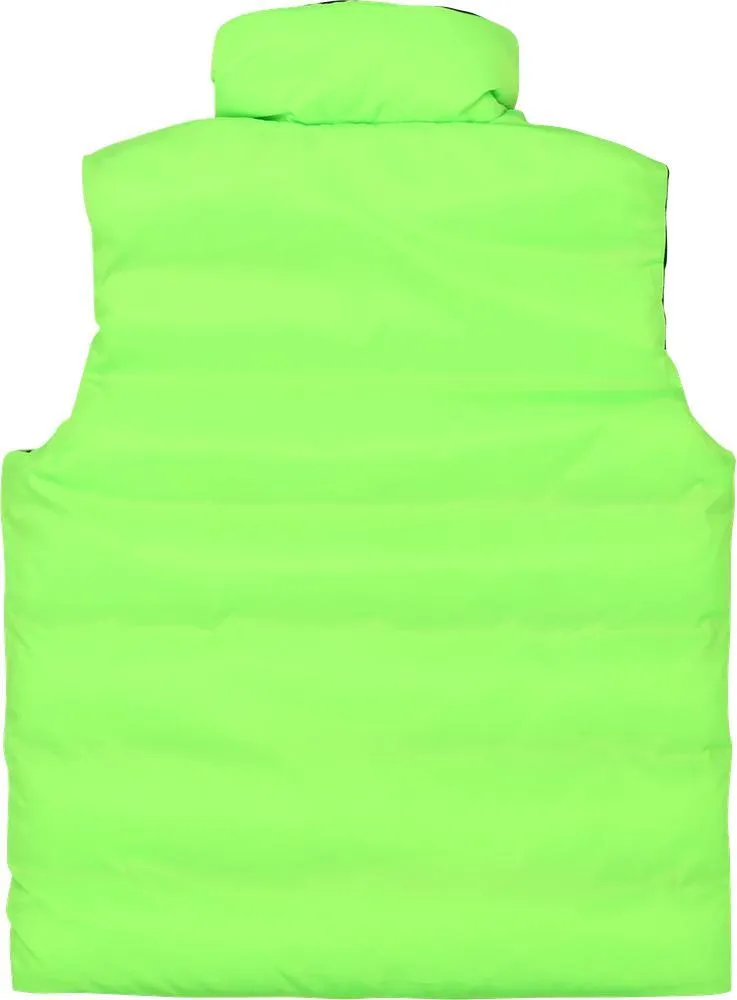Gilet réversible vert et noir pour garçons