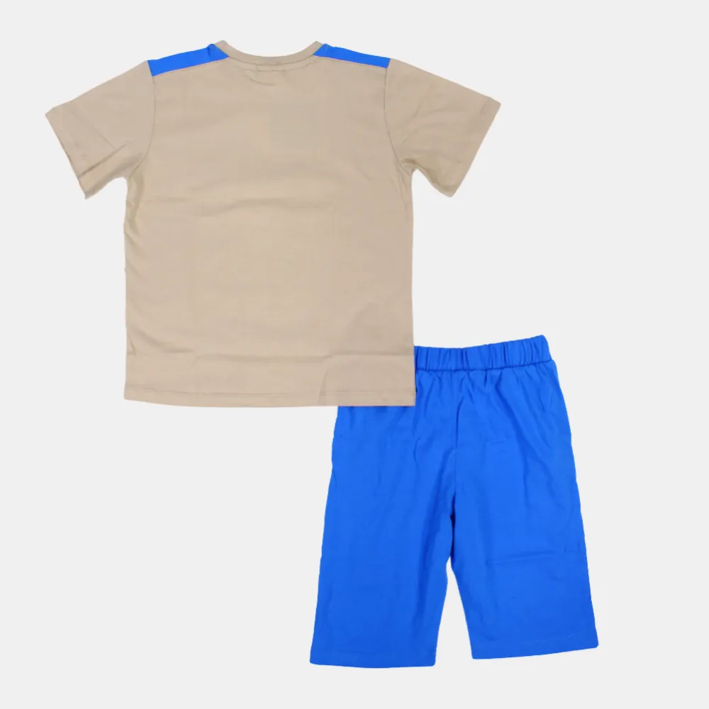 Pyjama Garçon Manches Courtes en Coton - Imprimé Surf