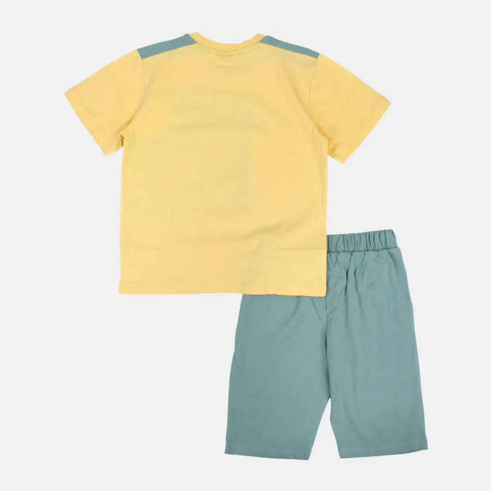 Pyjama Garçon Manches Courtes en Coton - Imprimé Surf
