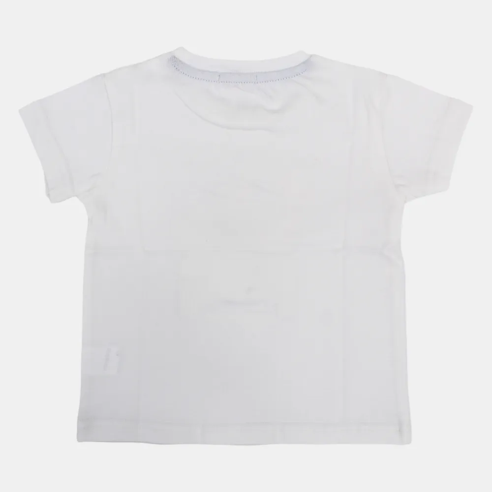 T-shirt en coton à manches courtes pour garçons avec impression d'animaux safari