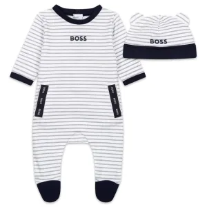 Ensemble Body Rayé pour Garçon   Bonnet à Enfiler