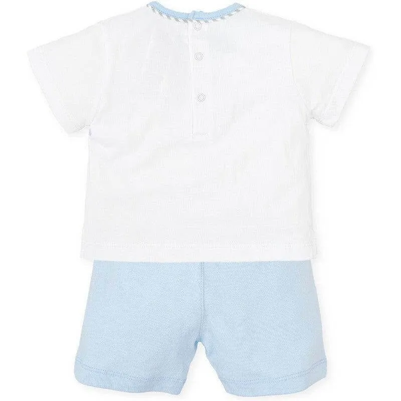 Ensemble de Shorts Blanc & Bleu pour Garçons