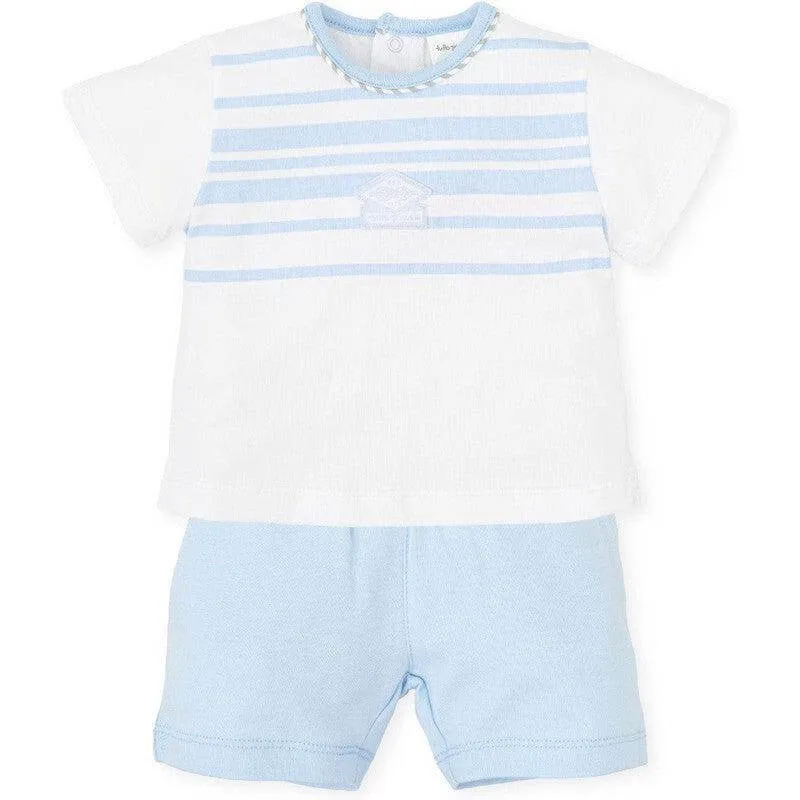 Ensemble de Shorts Blanc & Bleu pour Garçons