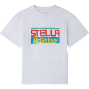 T-shirt en coton blanc avec logo pour garçons