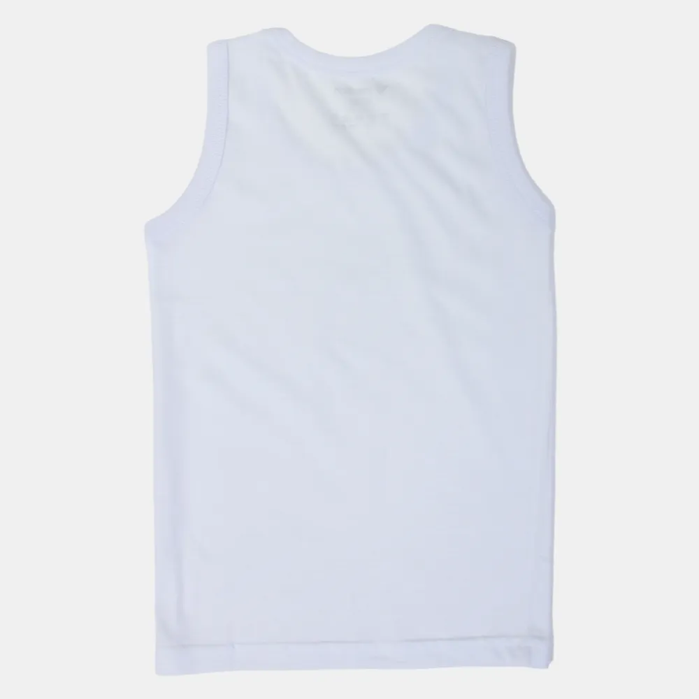 Débardeur en coton blanc pour garçons