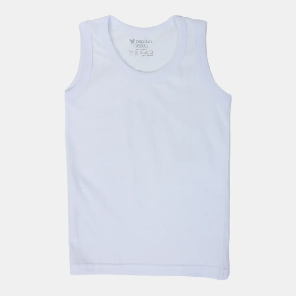 Débardeur en coton blanc pour garçons