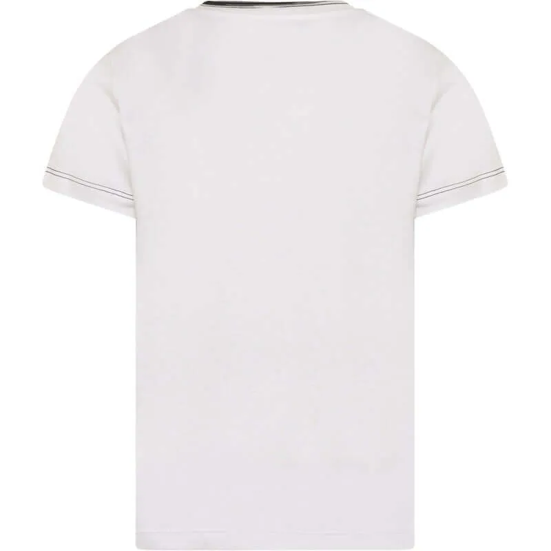 T-shirt pour garçons avec logo blanc déformé