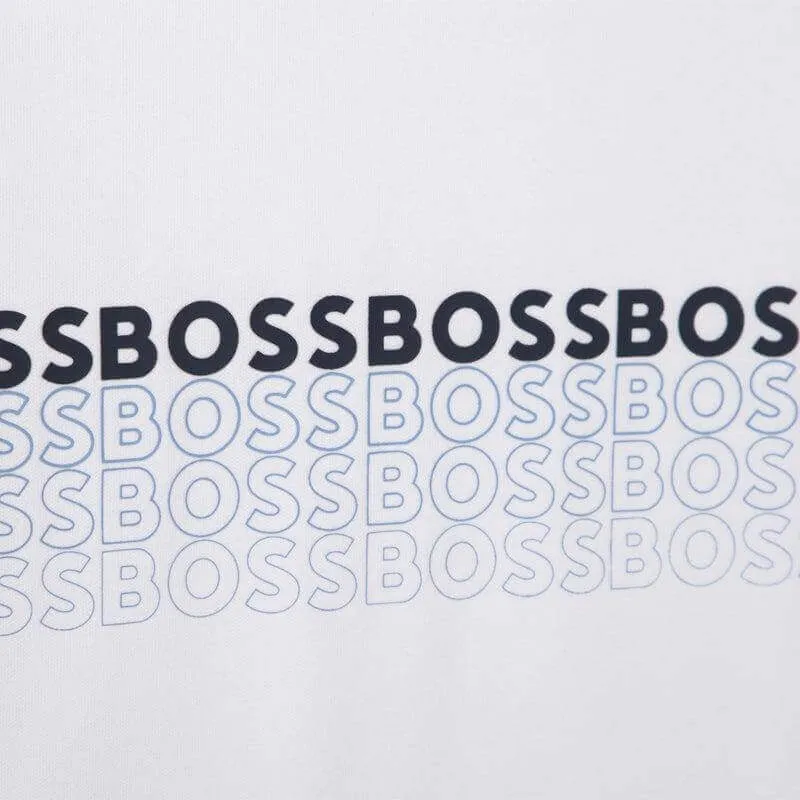 T-shirt à manches courtes pour garçons avec logo dégradé blanc