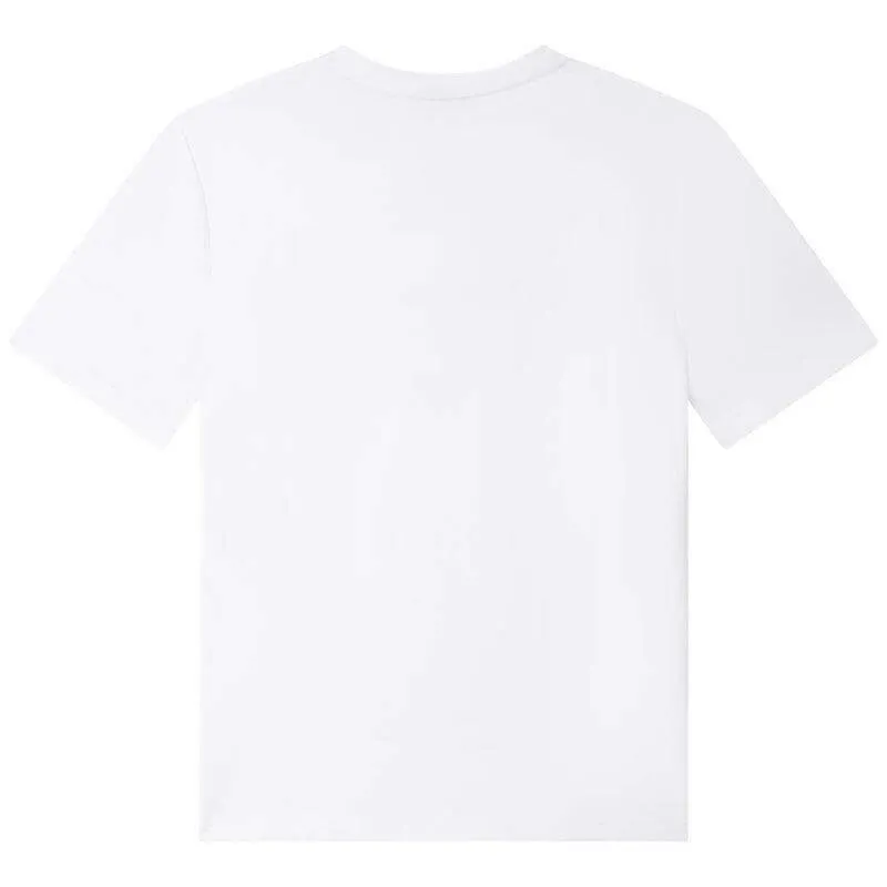 T-shirt à manches courtes pour garçons avec logo dégradé blanc